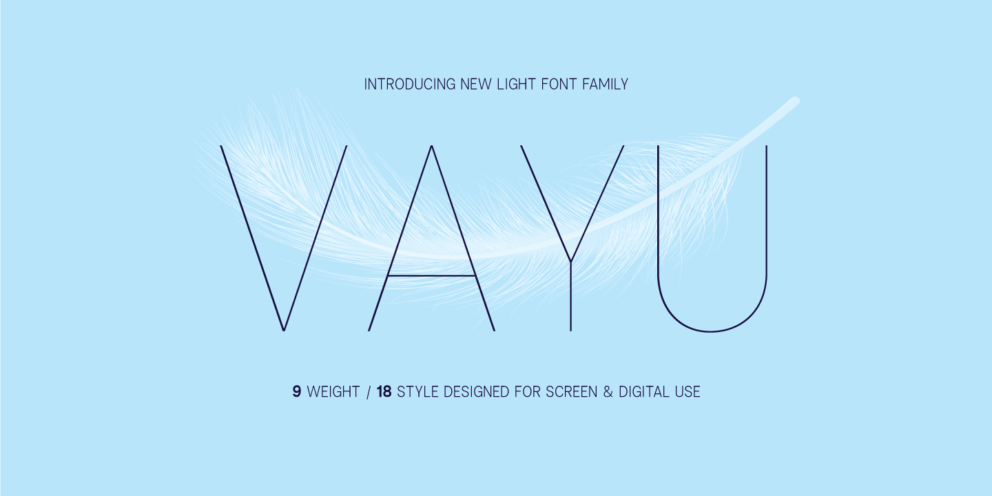 Пример шрифта Vayu Sans #1